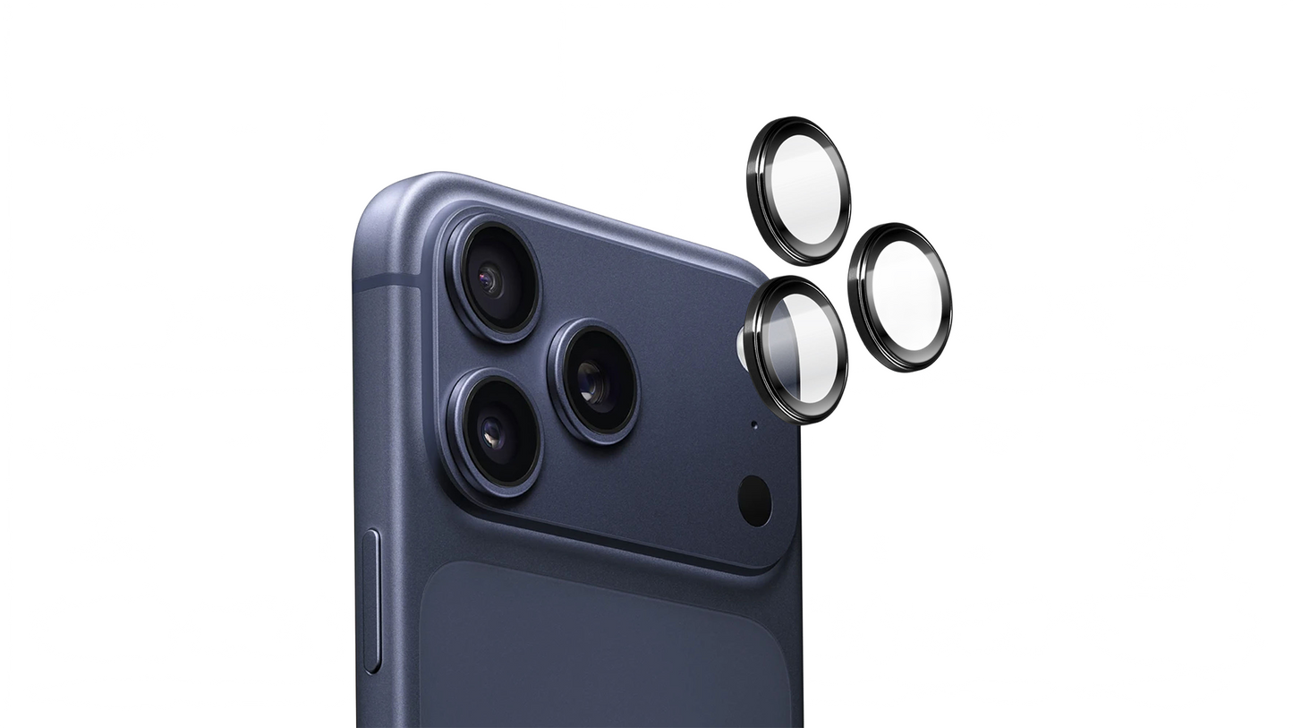 Torrii - iPhone 17 系列 BODYGLASS 鋁合金鏡頭環 (銀色/黑色)