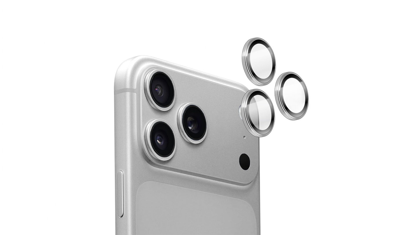 Torrii - iPhone 17 系列 BODYGLASS 鋁合金鏡頭環 (銀色/黑色)
