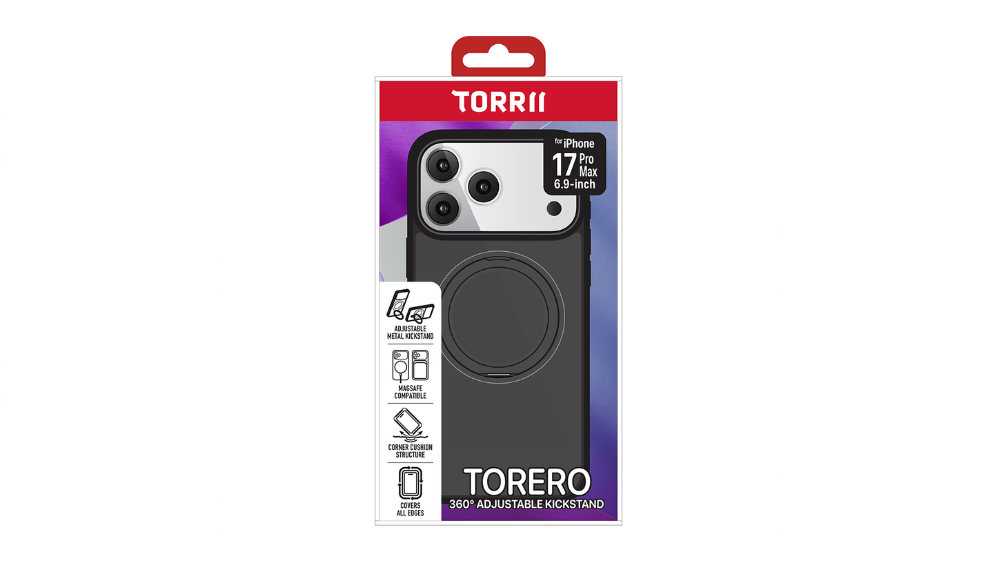 Torrii TORERO- iPhone 17 Pro Max 磁吸支架防摔手機殼 (Mag+Stand)