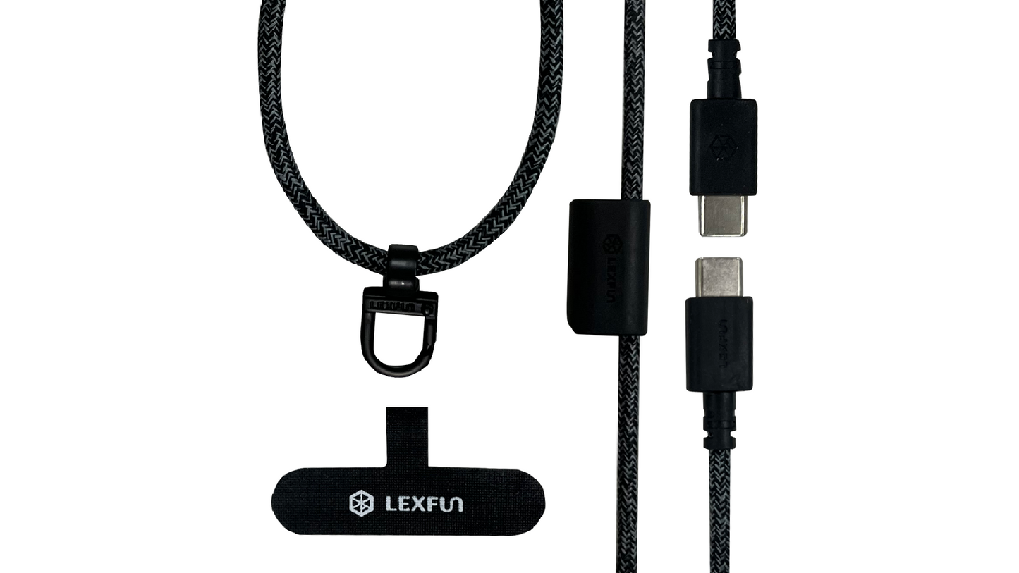 LEXFUN Power Sling 可調式充電線手機背帶 (USB-C/Lightning)