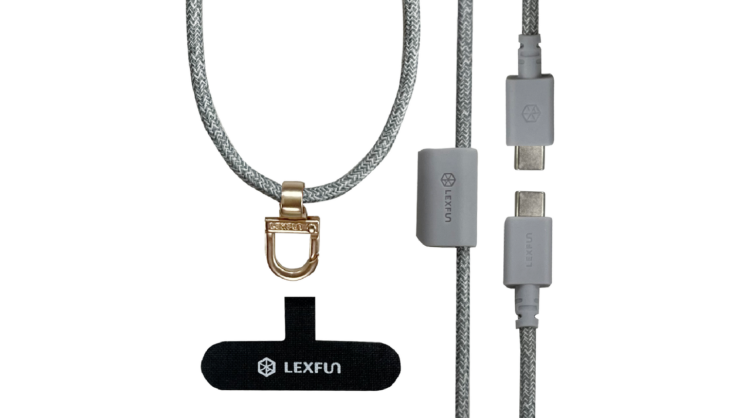 LEXFUN Power Sling 可調式充電線手機背帶 (USB-C/Lightning)