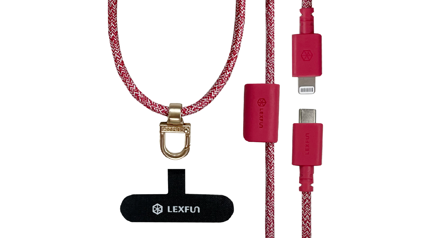 LEXFUN Power Sling 可調式充電線手機背帶 (USB-C/Lightning)