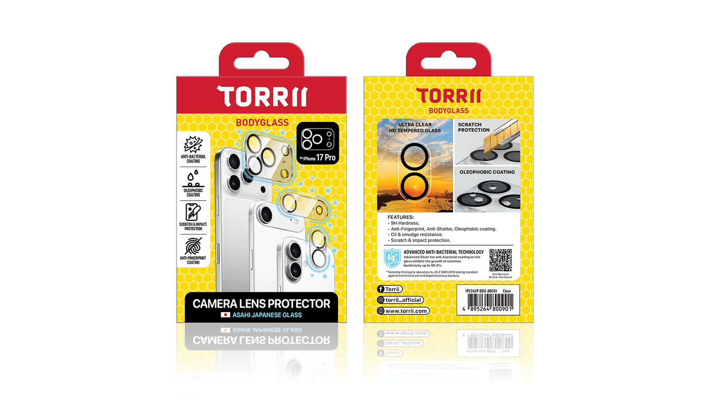 Torrii - iPhone 17 系列 BODYGLASS（抗菌）鏡頭保護貼