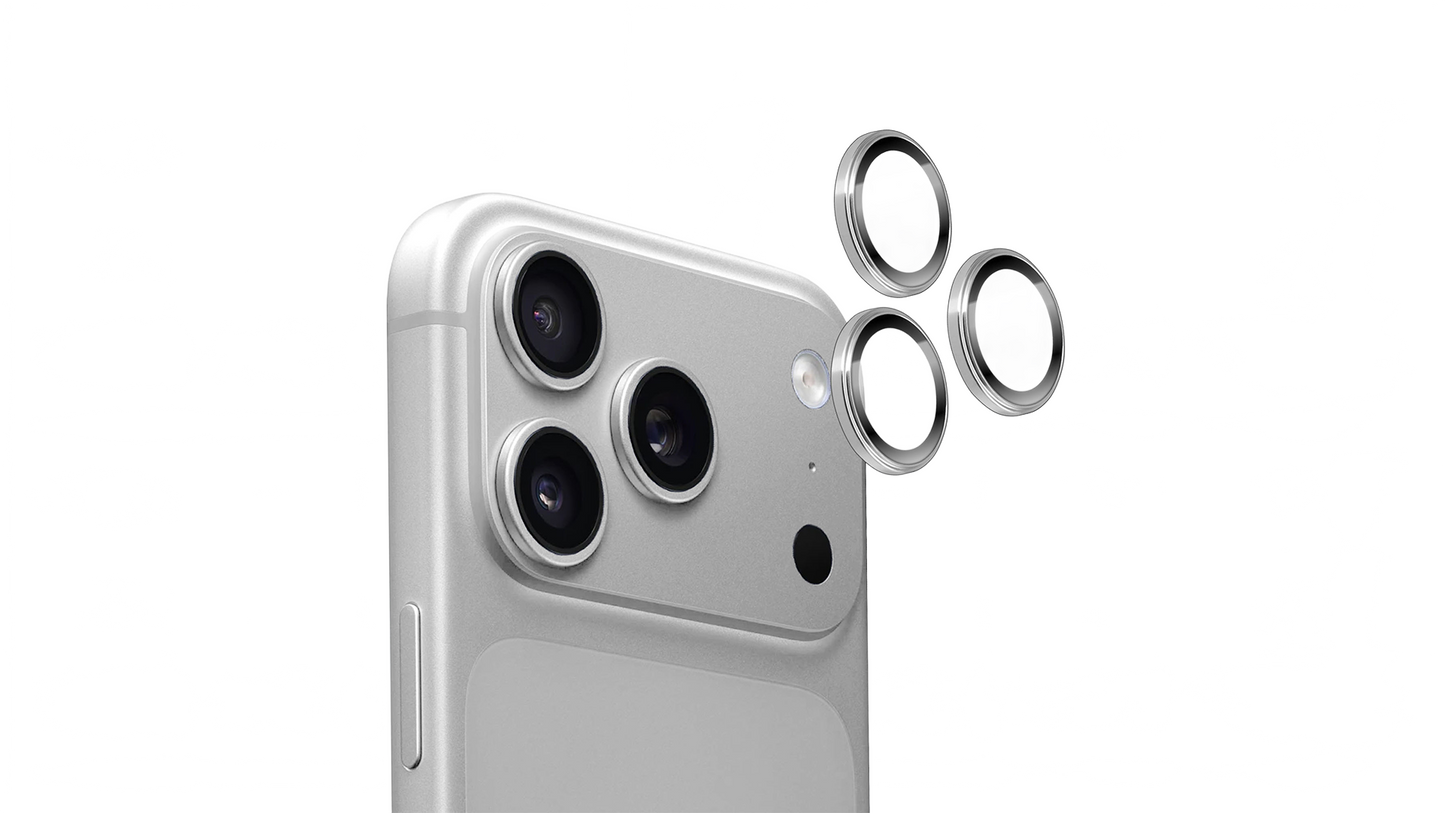 Torrii - iPhone 17 系列 BODYGLASS 鋁合金鏡頭環 (銀色/黑色)