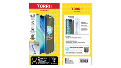 Torrii - iPhone 17【四向防窺 /雙向防窺 /全覆蓋】抗菌手機保護貼