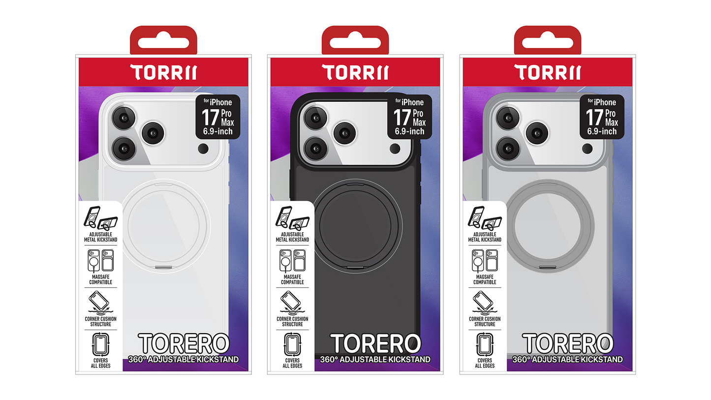 Torrii TORERO- iPhone 17 Pro Max 磁吸支架防摔手機殼 (Mag+Stand)
