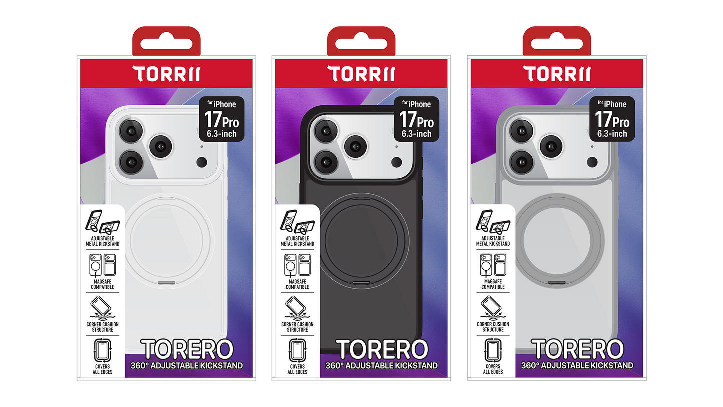 Torrii TORERO- iPhone 17 Pro 磁吸支架防摔手機殼 (Mag+Stand)