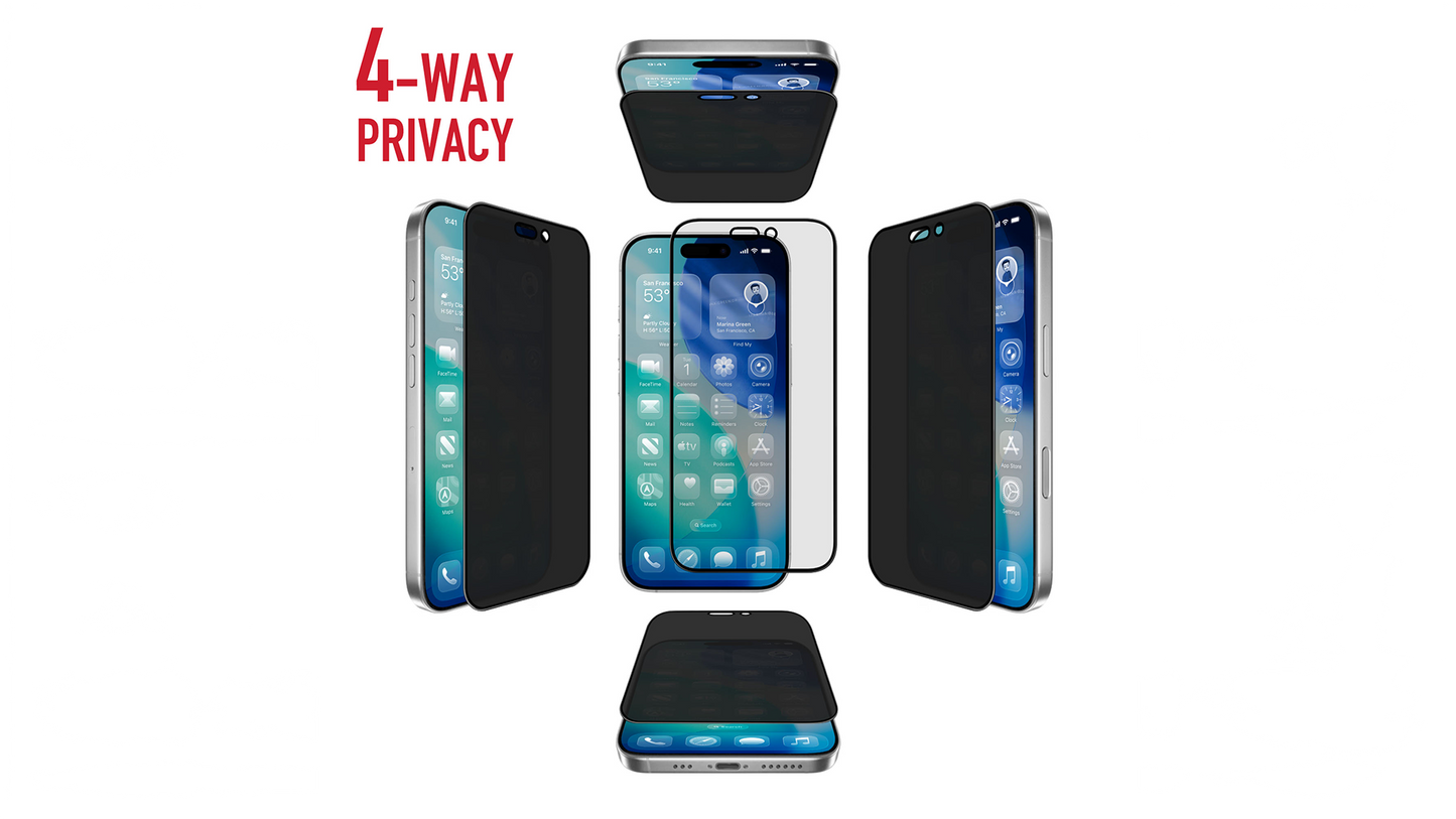 Torrii - iPhone 17 ProMax 【四向防窺 /雙向防窺 /全覆蓋】抗菌手機保護貼