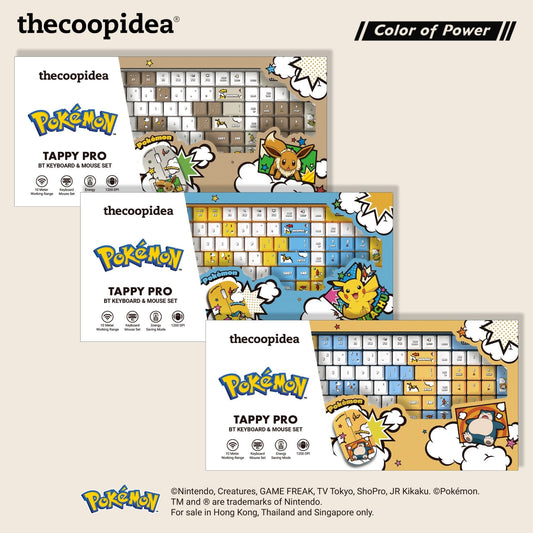 thecoopidea x Pokémon TAPPY Pro 寶可夢藍牙鍵盤滑鼠套裝