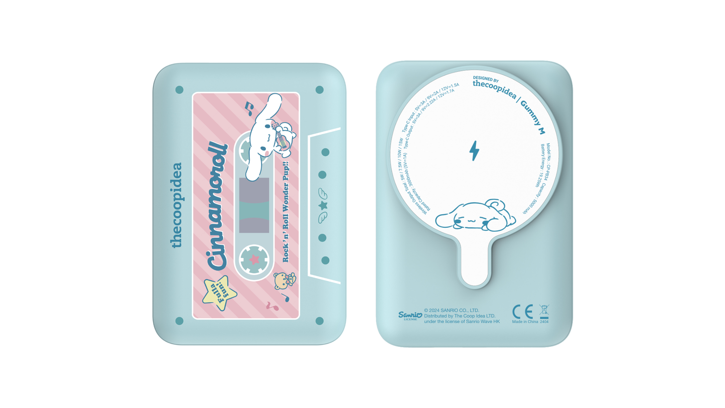 thecoopidea - Sanrio GUMMY M Magnetic 無線外置充電器(5000mAh)